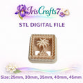 Palm Frame Stamp Polymer Clay Cutter STL – Tropical Frame 3D Print File