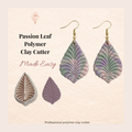 Passion Leaf Polymer Clay Cutter 30-50mm | Botanical Jewellery | IrisCrafts7