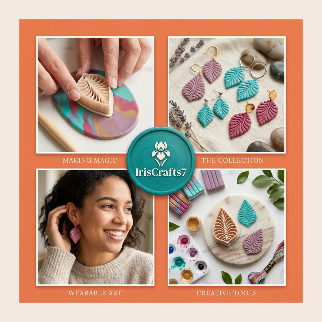 Passion Leaf Polymer Clay Cutter 30-50mm | Botanical Jewellery | IrisCrafts7