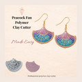 Peacock Fan Polymer Clay Cutter | 3D Printed Boho Clay Earring Cutter | Fan Shape Cutter for Clay Jewellery Making | Clay Earring Tool
