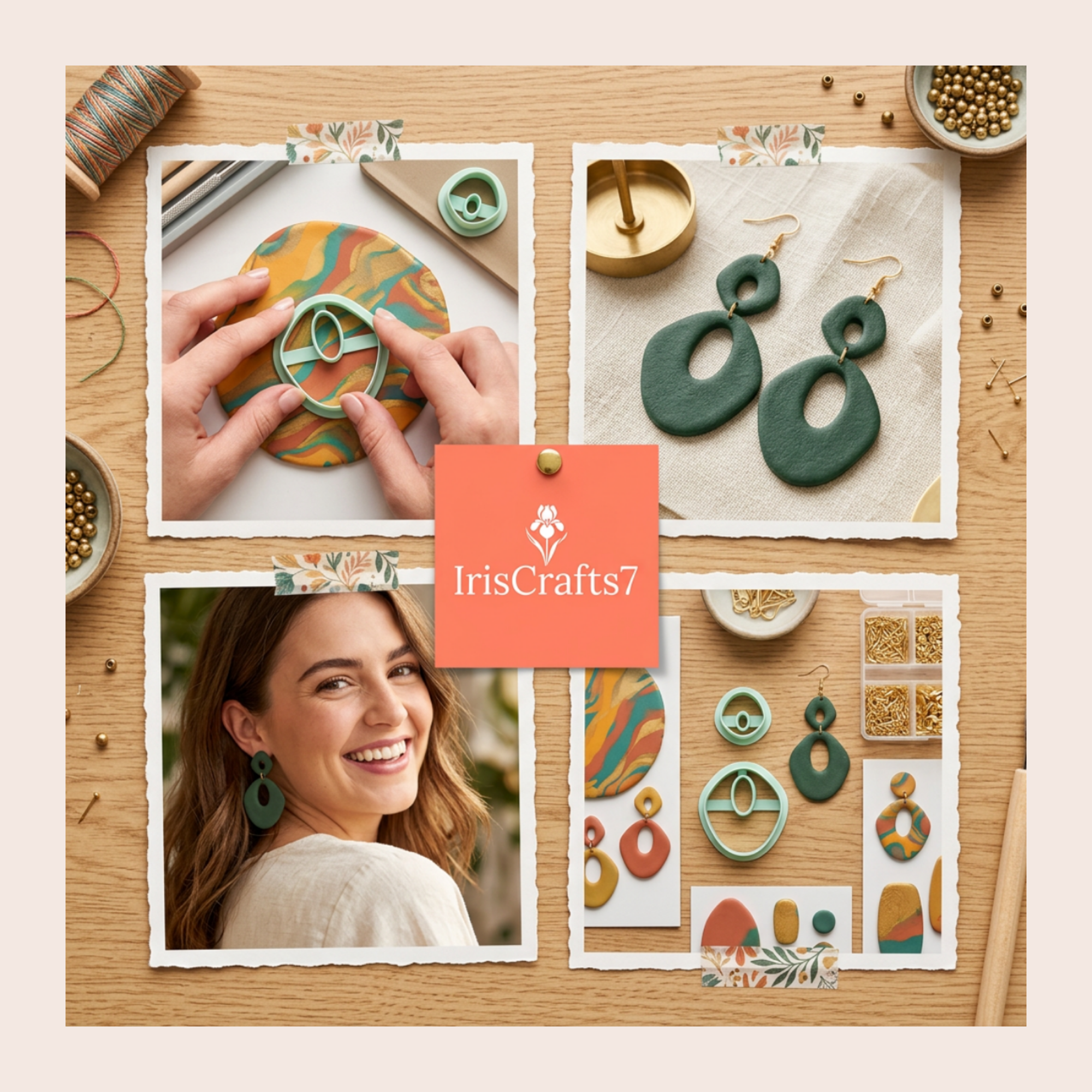 Pebble Drop Polymer Clay Cutter Set | 3D Printed Organic Drop Clay Earring Cutter | Boho Minimal Clay Tool | Jewellery Making Supplies
