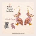 Pelican Polymer Clay Cutter | 30–50mm | Bird Shape Clay Cutter | Earring Jewellery Making Tool