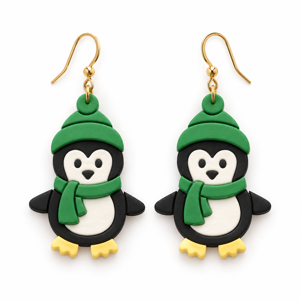 Penguin Set Polymer Clay Cutter | Cute Winter Earring Tool