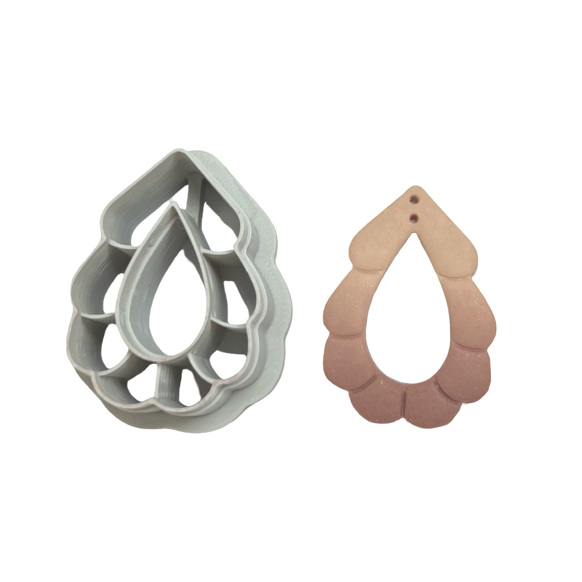 Petal Cascade Polymer Clay Cutter for Floral Earrings