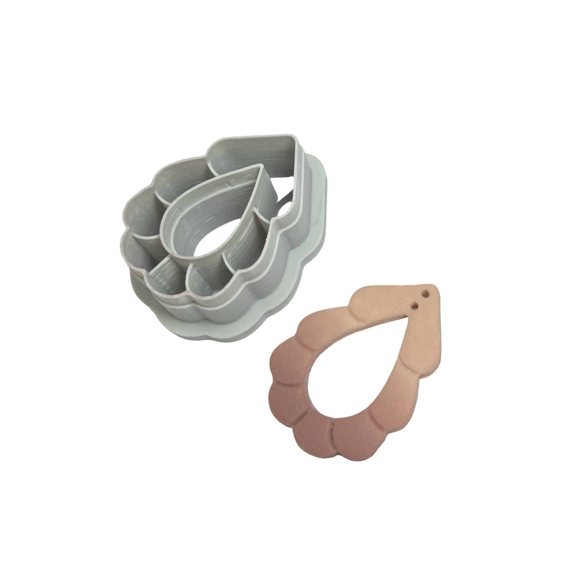 Petal Cascade Polymer Clay Cutter for Floral Earrings
