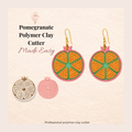 Pomegranate Polymer Clay Cutter | 30–50mm | Pomegranate Shape Clay Cutter | Earring Jewellery Making Tool