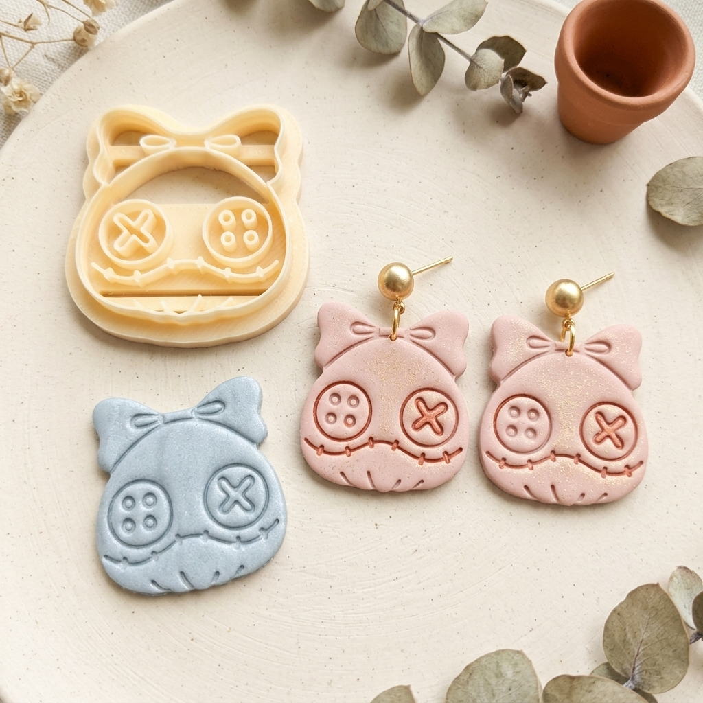 Puff Toy Polymer Clay Cutter | 25–45mm Cute Novelty Earring Cutter | IrisCrafts7