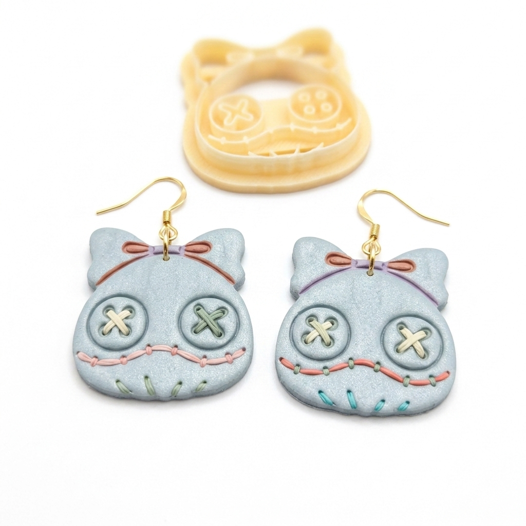 Puff Toy Polymer Clay Cutter | 25–45mm Cute Novelty Earring Cutter | IrisCrafts7