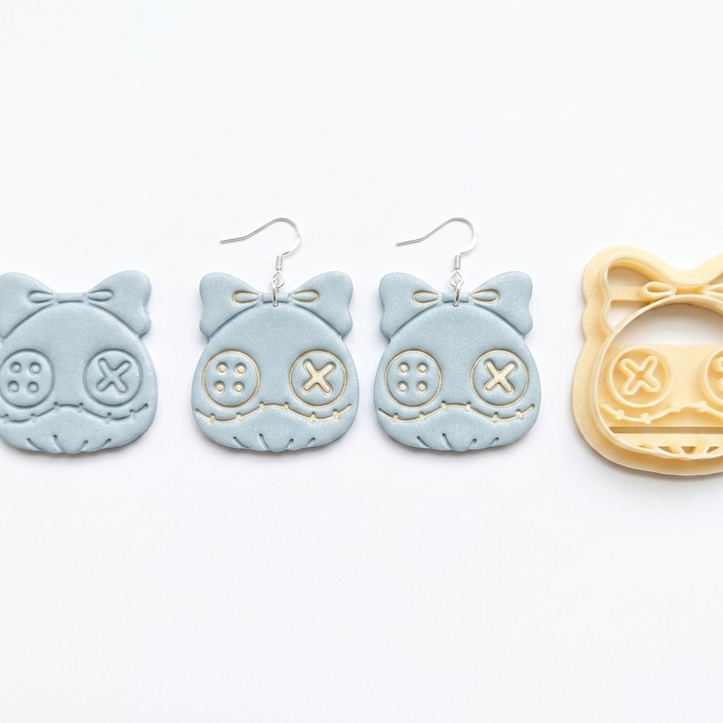 Puff Toy Polymer Clay Cutter | 25–45mm Cute Novelty Earring Cutter | IrisCrafts7