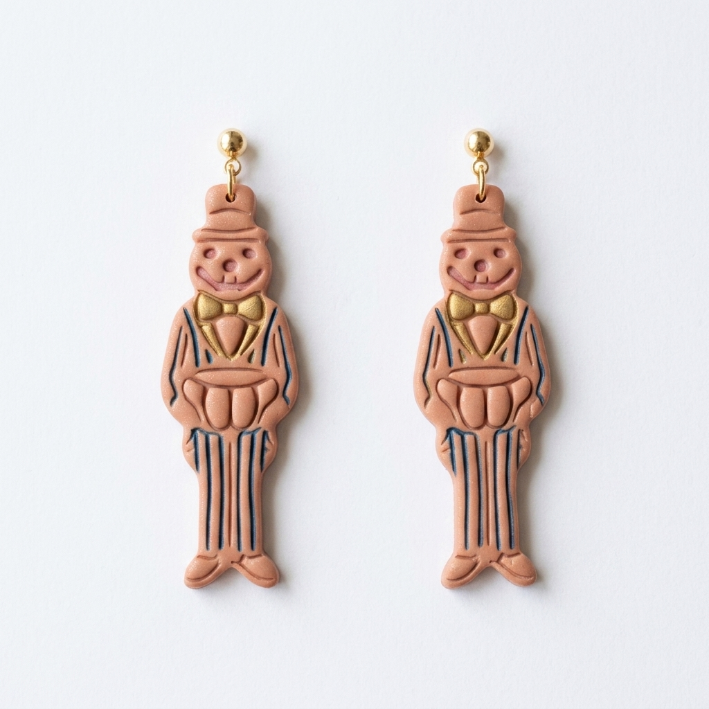 Pumpkin Gentleman with Candy Bowl Polymer Clay Cutter | 30–50mm Halloween Earring Cutter | IrisCrafts7