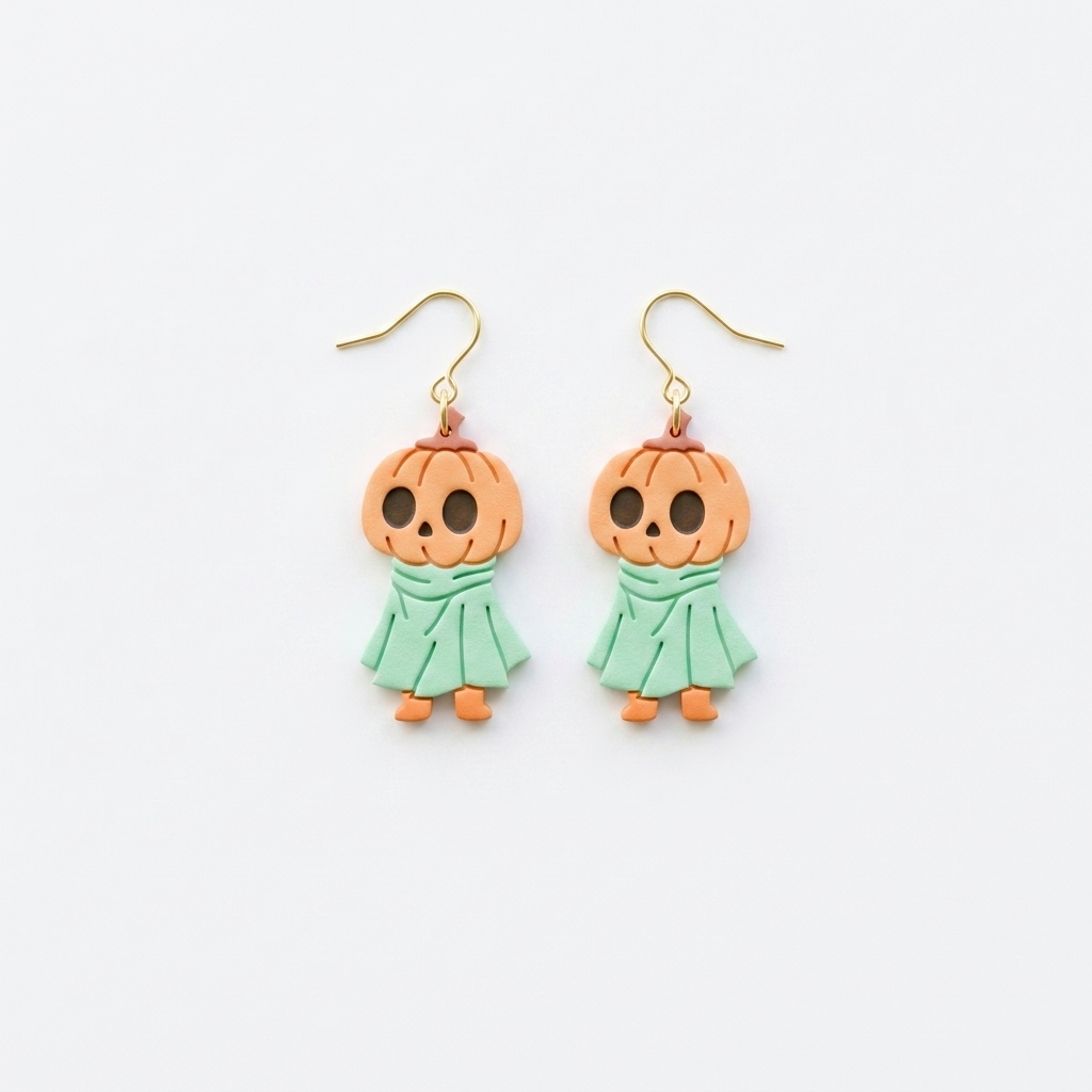 Pumpkin Head Character Polymer Clay Cutter | Halloween Earring Tool