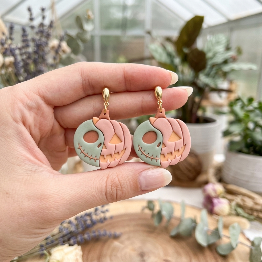 Pumpkin Jack Polymer Clay Cutter | Halloween Earring Tool