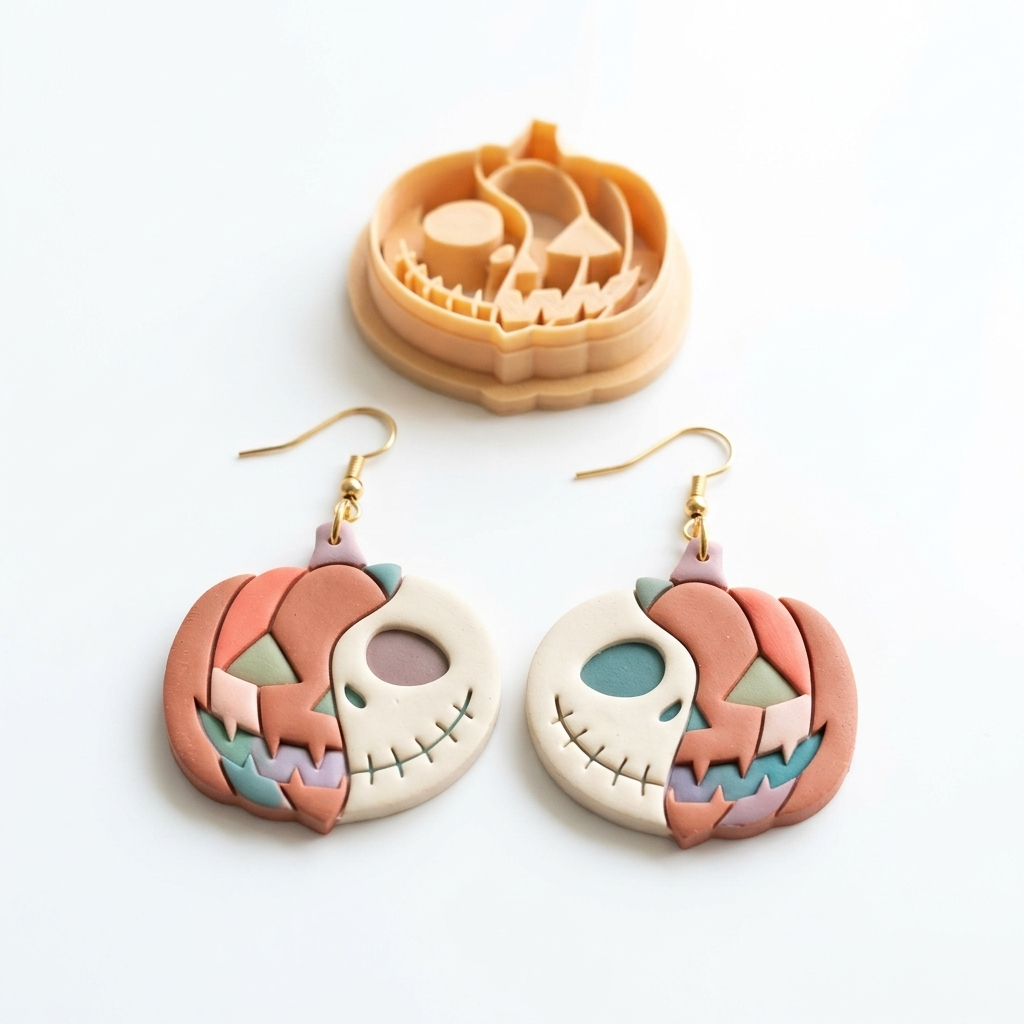 Pumpkin Jack Polymer Clay Cutter | Halloween Earring Tool