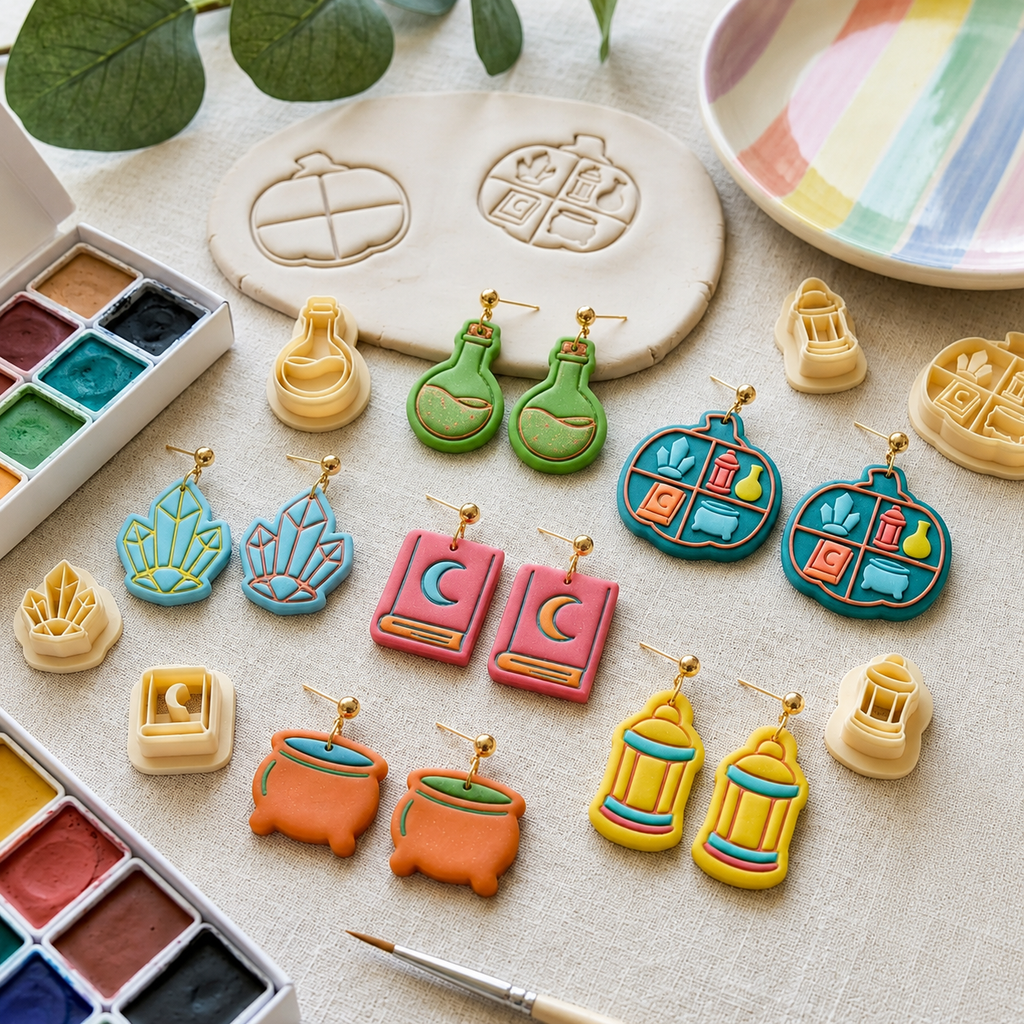 Pumpkin Shelf Polymer Clay Cutter Set | Halloween Earring Tool