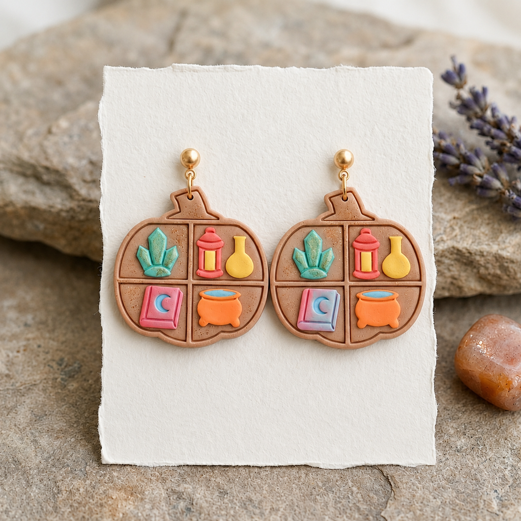 Pumpkin Shelf Polymer Clay Cutter Set | Halloween Earring Tool