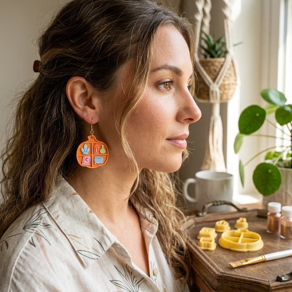 Pumpkin Shelf Polymer Clay Cutter Set | Halloween Earring Tool