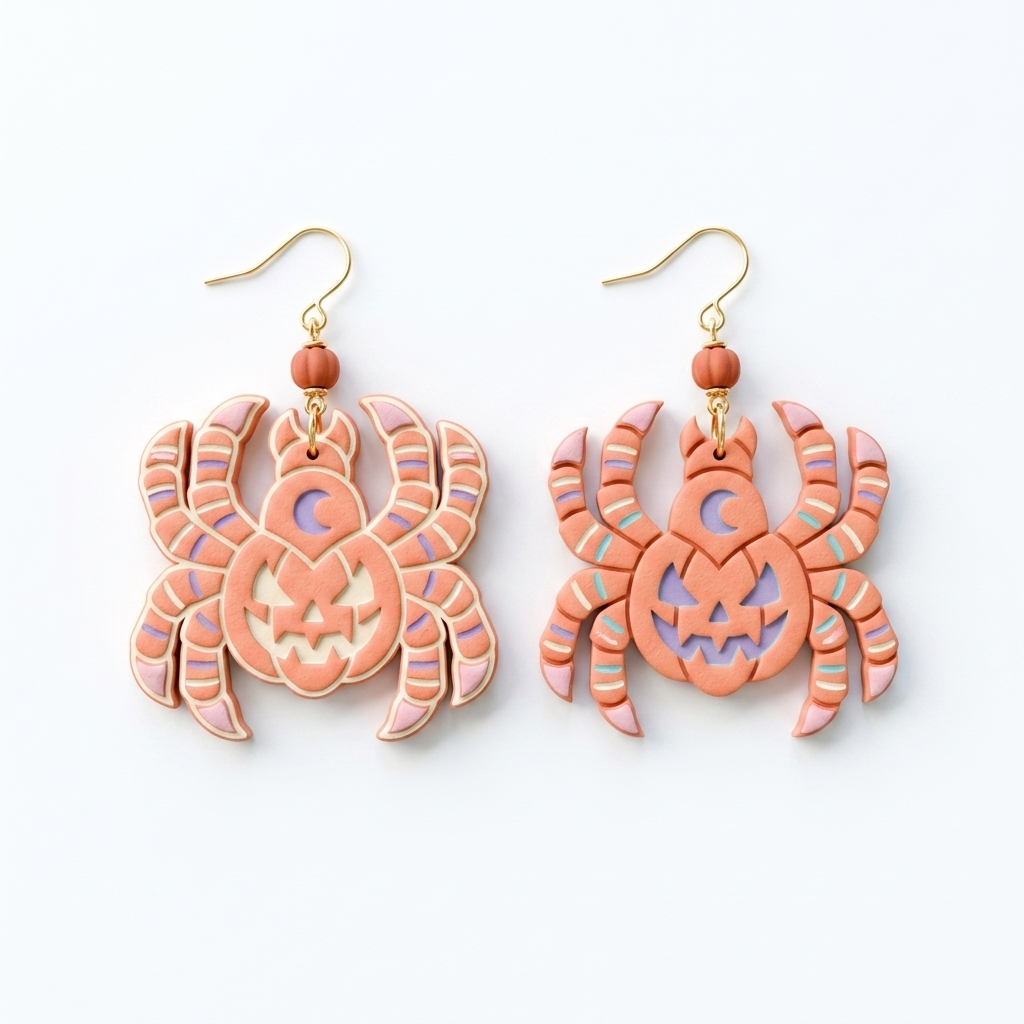 Pumpkin Spider Polymer Clay Cutter | Halloween Earring Tool