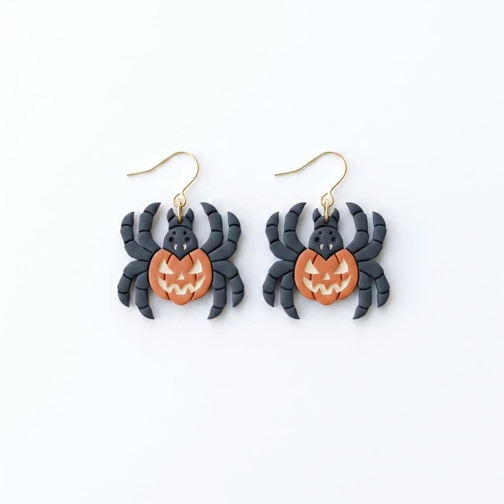 Pumpkin Spider Polymer Clay Cutter | Halloween Earring Tool