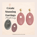 Radiant Jewel Oval 2 Polymer Clay Cutter | Art Deco Oval Earrings Cutter | Clay Tools for Jewellery Making