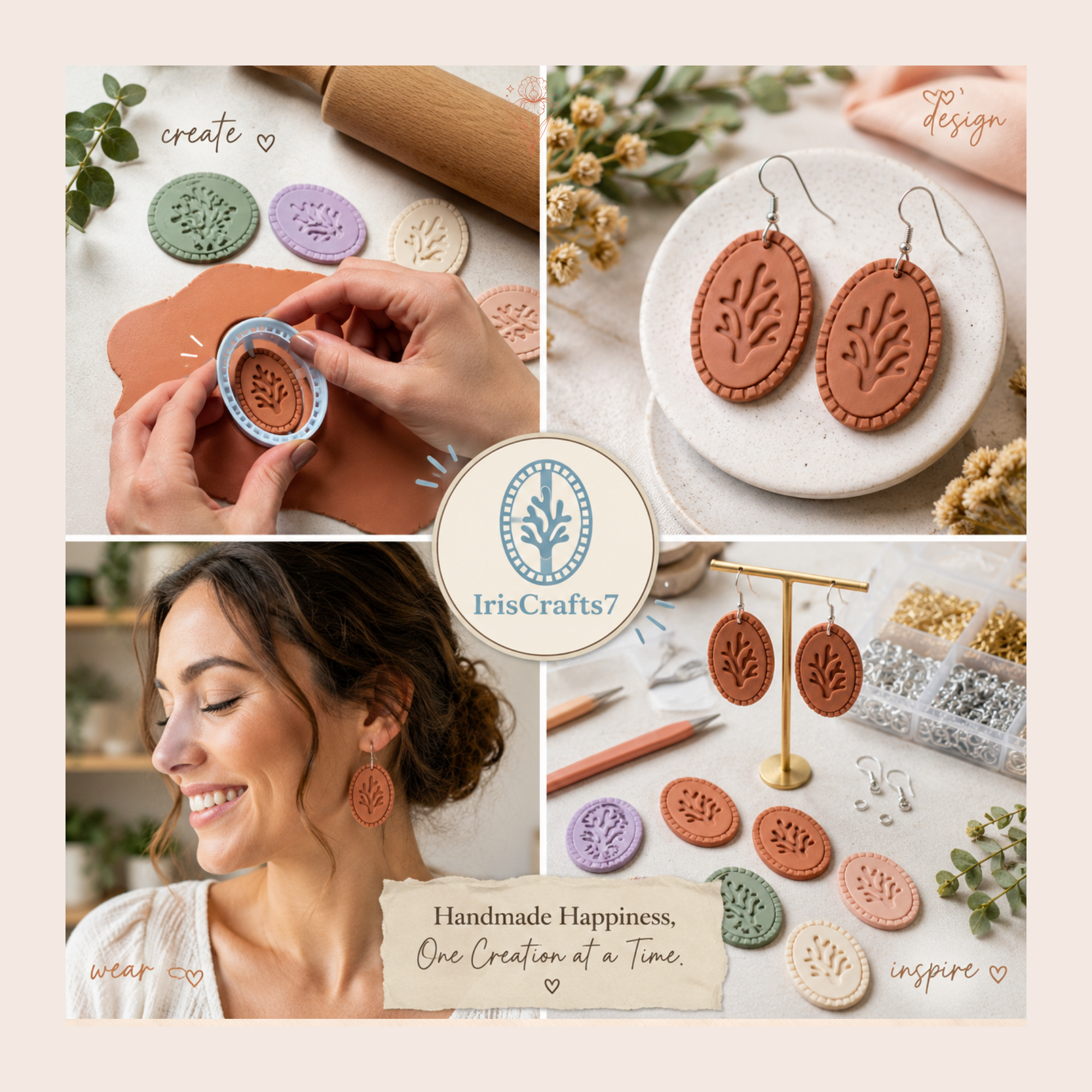 Reef Oval Polymer Clay Cutter | 25–45mm | Oval Shape Clay Cutter | Earring Jewellery Making Tool