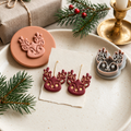 Reindeer with Christmas Lights Polymer Clay Cutter | Festive Earring Tool