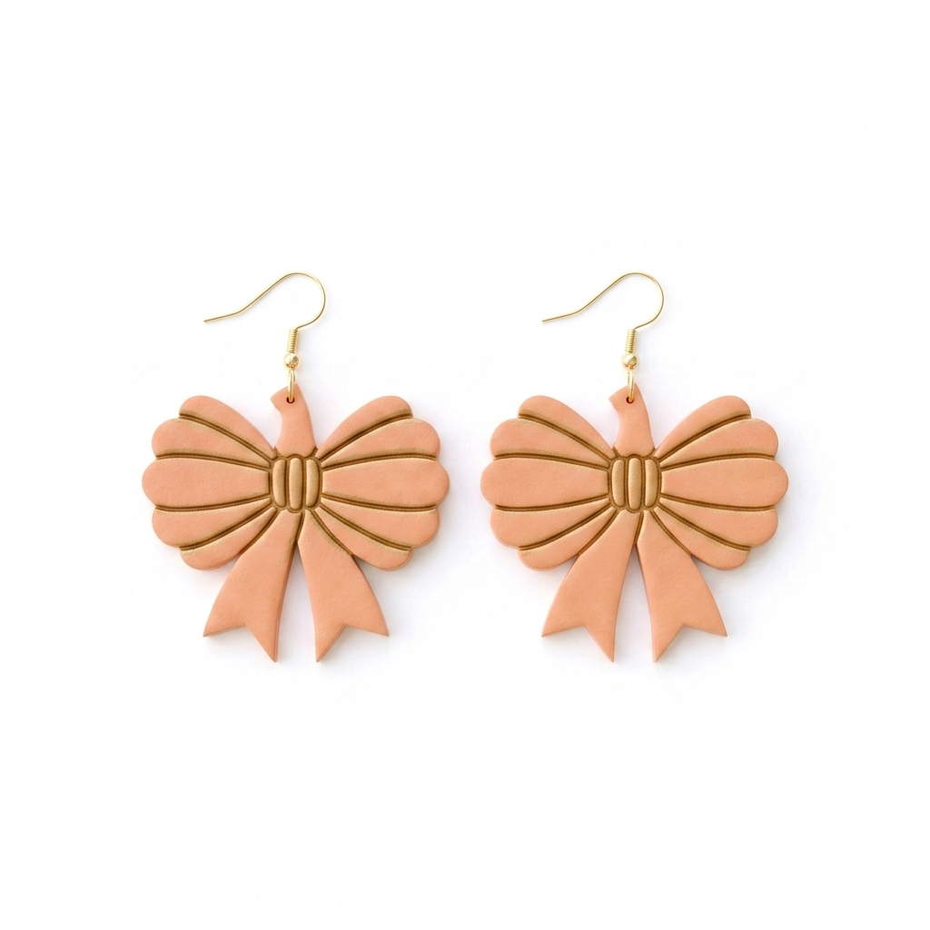 Ribbon Pumpkin Polymer Clay Cutter | 25–45mm Autumn Earring Cutter | IrisCrafts7