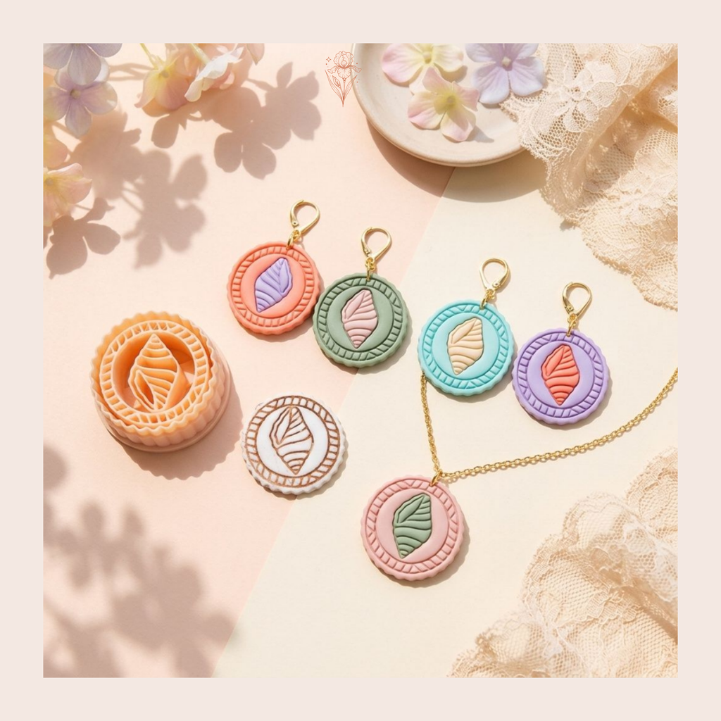 Round Seashell Frame Polymer Clay Cutter 30–50mm | Coastal Earring Cutter | IrisCrafts7