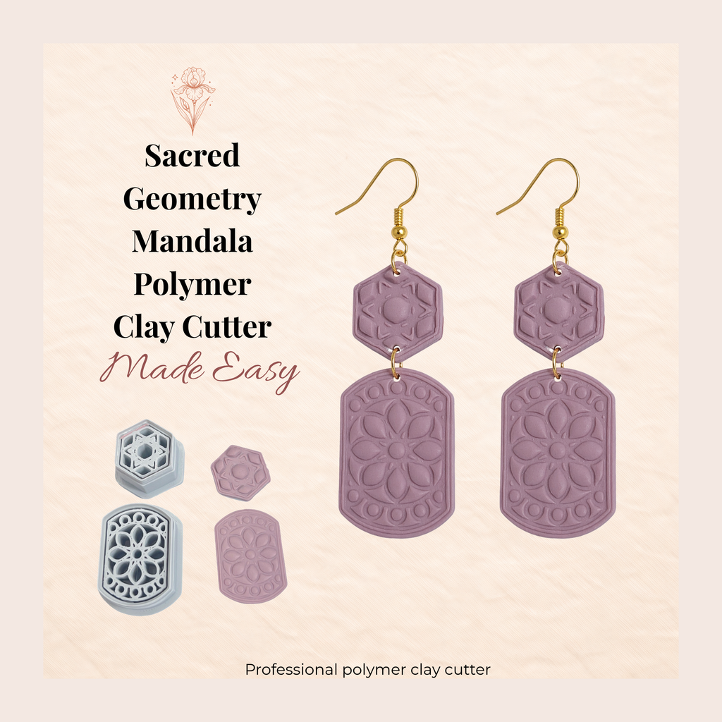 Sacred Geometry Mandala Polymer Clay Cutter 30-50mm | IrisCrafts7