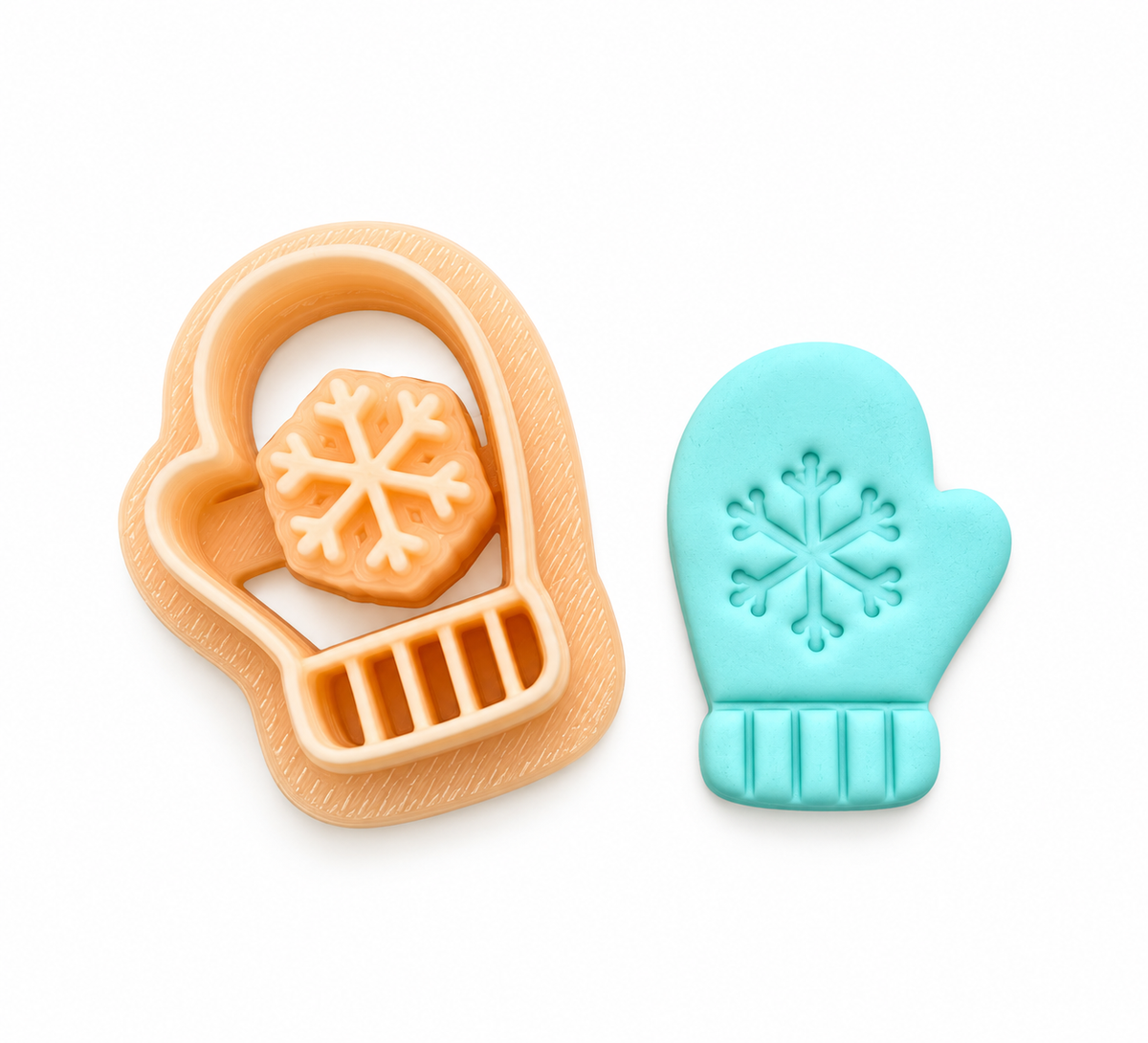 Santa Gloves 2 Polymer Clay Cutter | Christmas Earring Tool