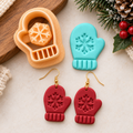 Santa Gloves 2 Polymer Clay Cutter | Christmas Earring Tool