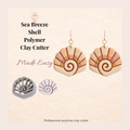Sea Breeze Shell Polymer Clay Cutter 20–35mm | Ocean Earring Cutter | IrisCrafts7