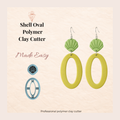 Shell Oval Polymer Clay Cutter | 35–55mm | Shell Oval Shape Clay Cutter | Earring Jewellery Making Tool