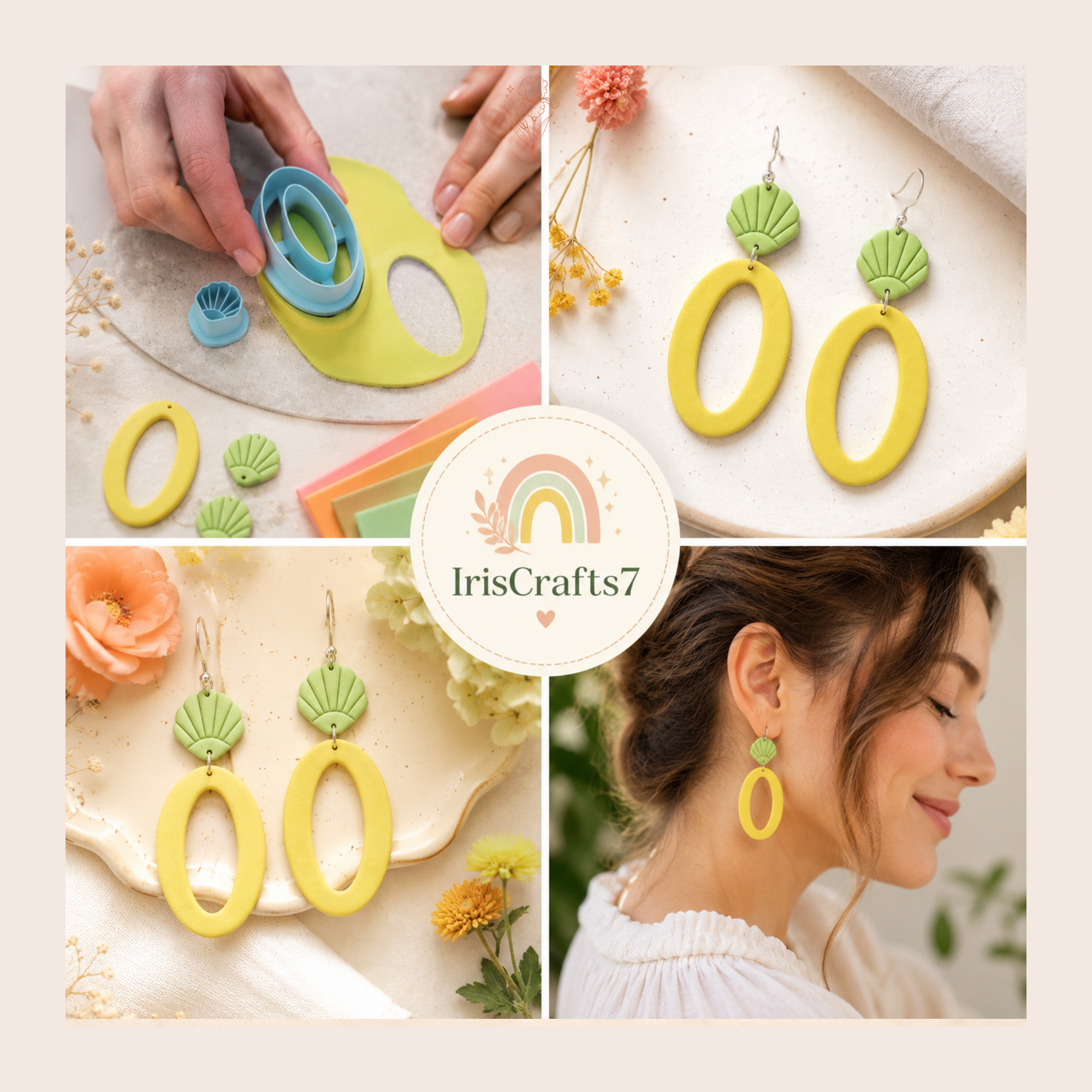Shell Oval Polymer Clay Cutter | 35–55mm | Shell Oval Shape Clay Cutter | Earring Jewellery Making Tool
