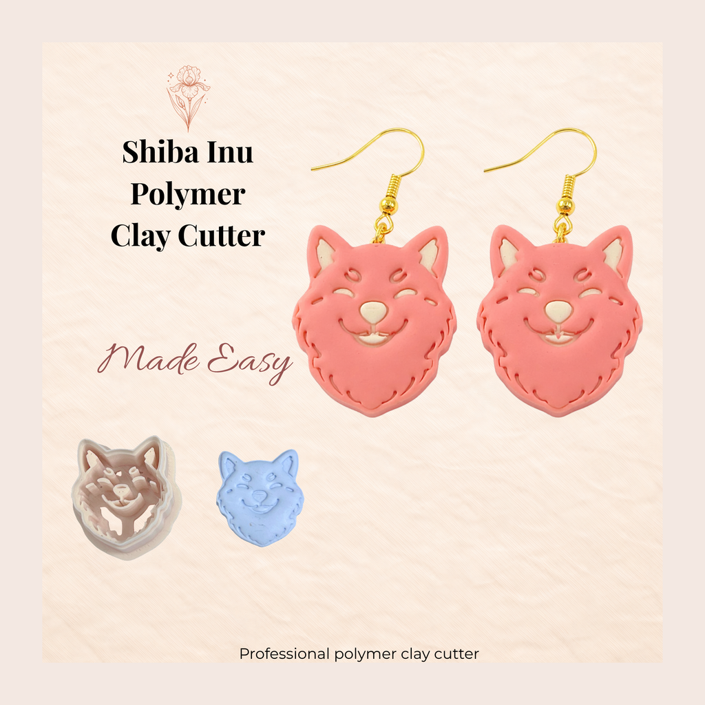 Shiba Inu Polymer Clay Cutter 25-45mm | Dog Jewellery Making | IrisCrafts7