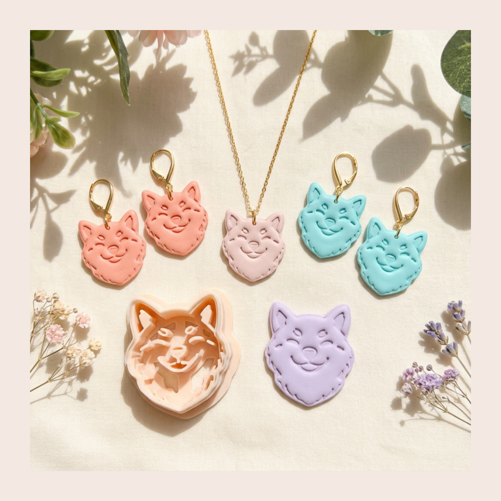 Shiba Inu Polymer Clay Cutter 25-45mm | Dog Jewellery Making | IrisCrafts7