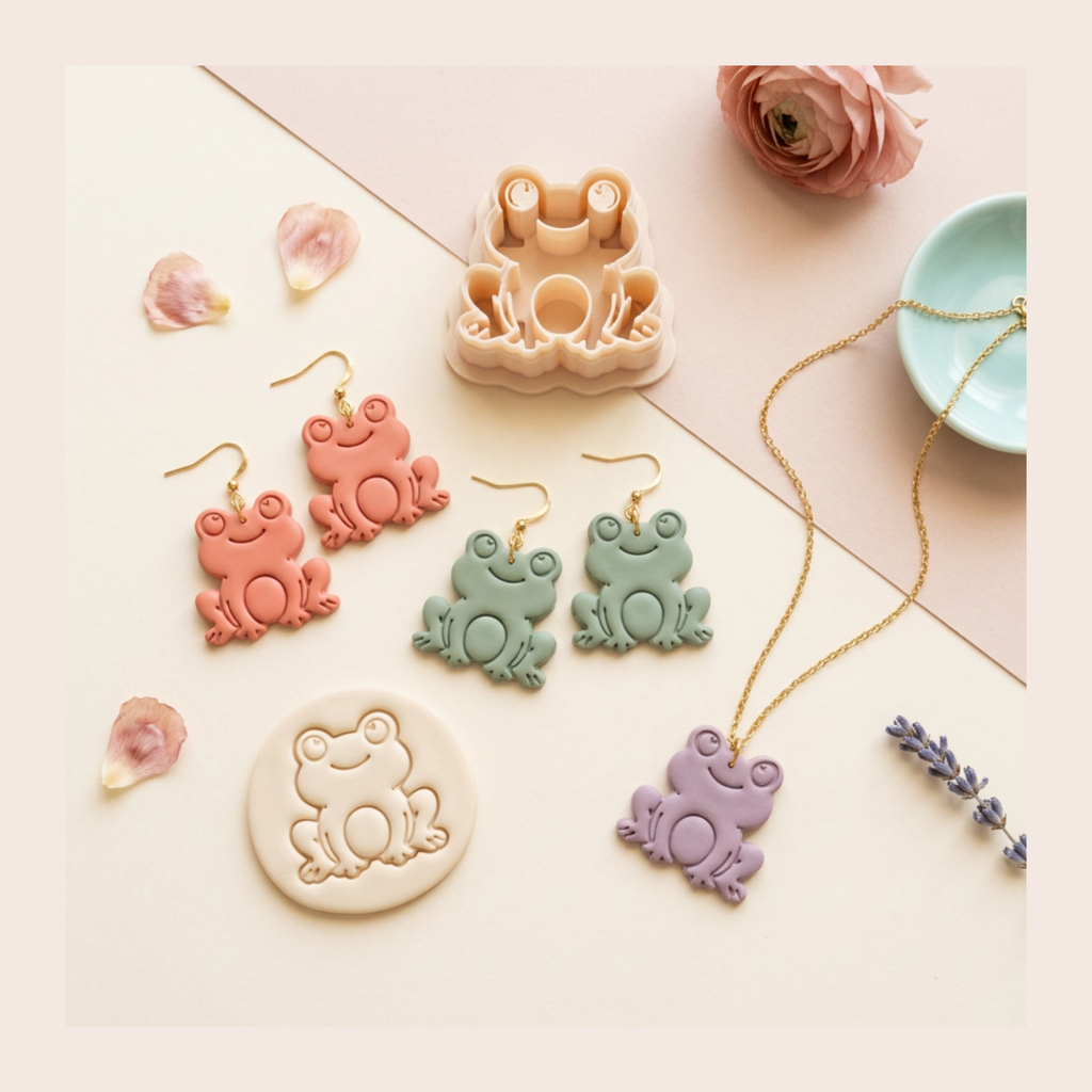 Sitting Frog Polymer Clay Cutter | Animal Shape Clay Tool Jewellery Making | IrisCrafts7
