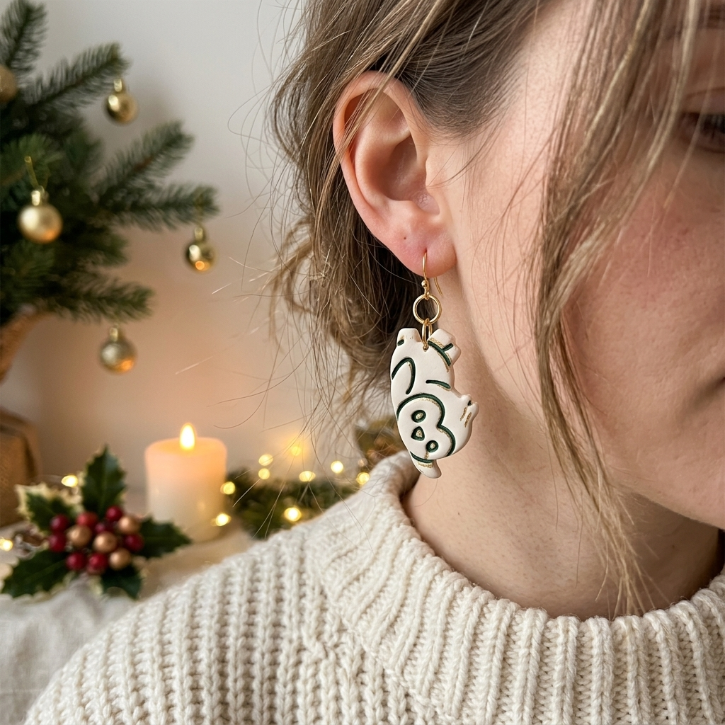 Sliding Penguin Polymer Clay Cutter | Cute Winter Earring Tool
