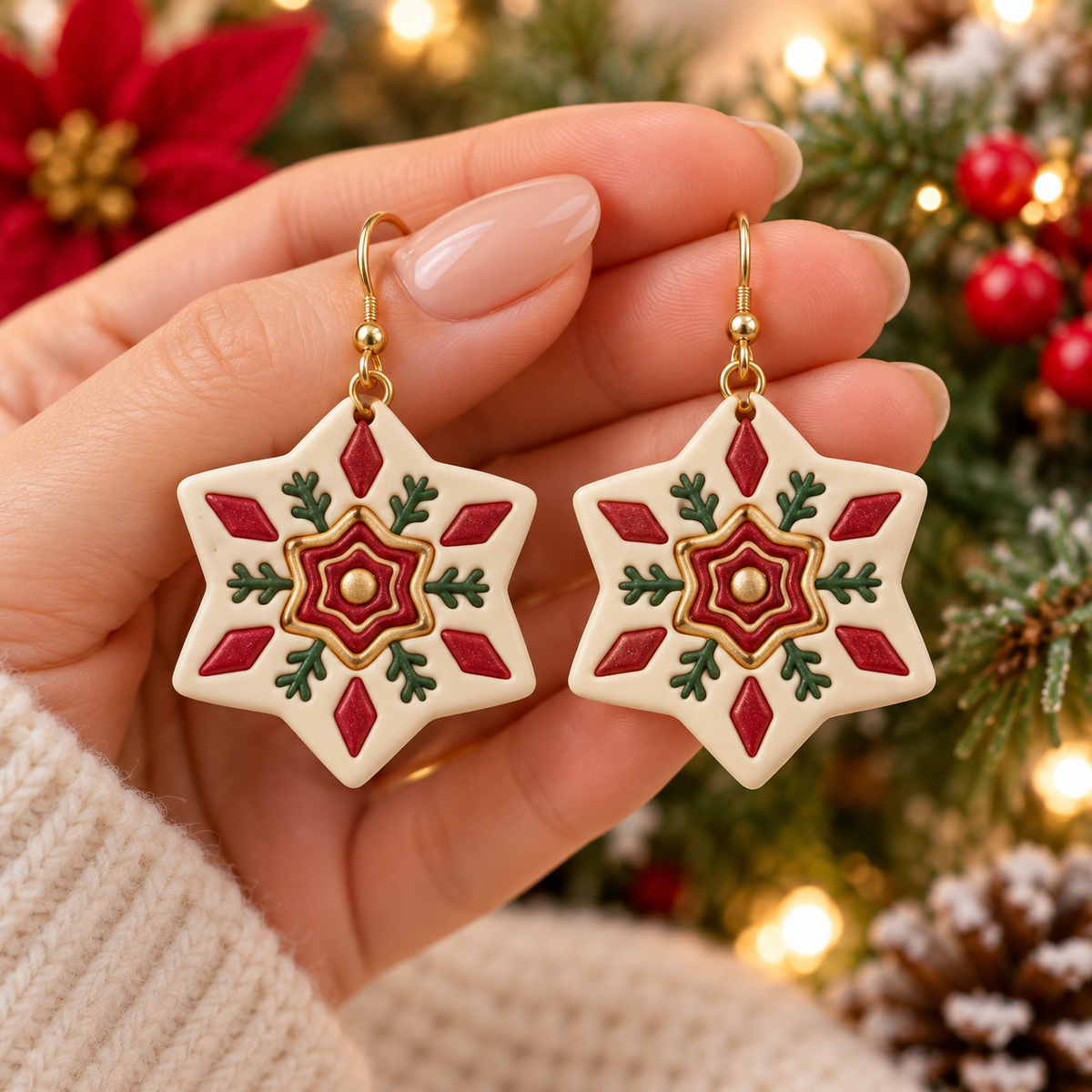 Snowflake 5 Polymer Clay Cutter | Winter Earring Tool