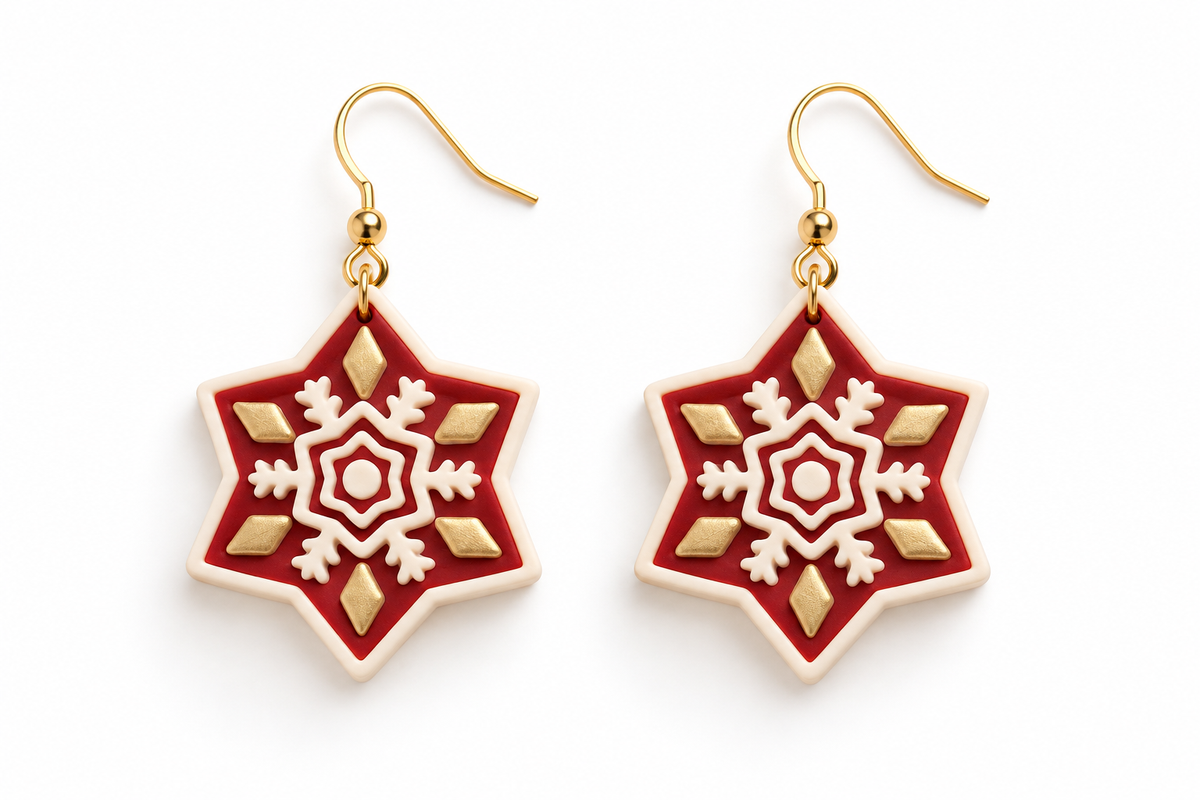 Snowflake 5 Polymer Clay Cutter | Winter Earring Tool
