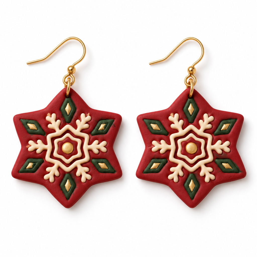 Snowflake 5 Polymer Clay Cutter | Winter Earring Tool