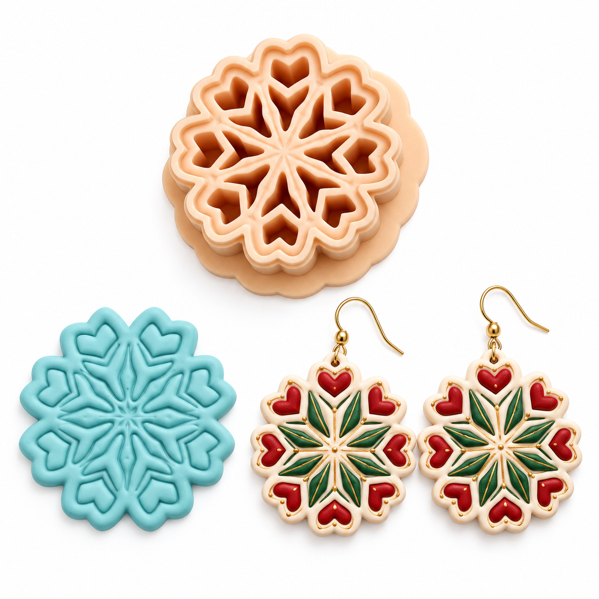 Snowflake 7 Polymer Clay Cutter | Winter Earring Tool