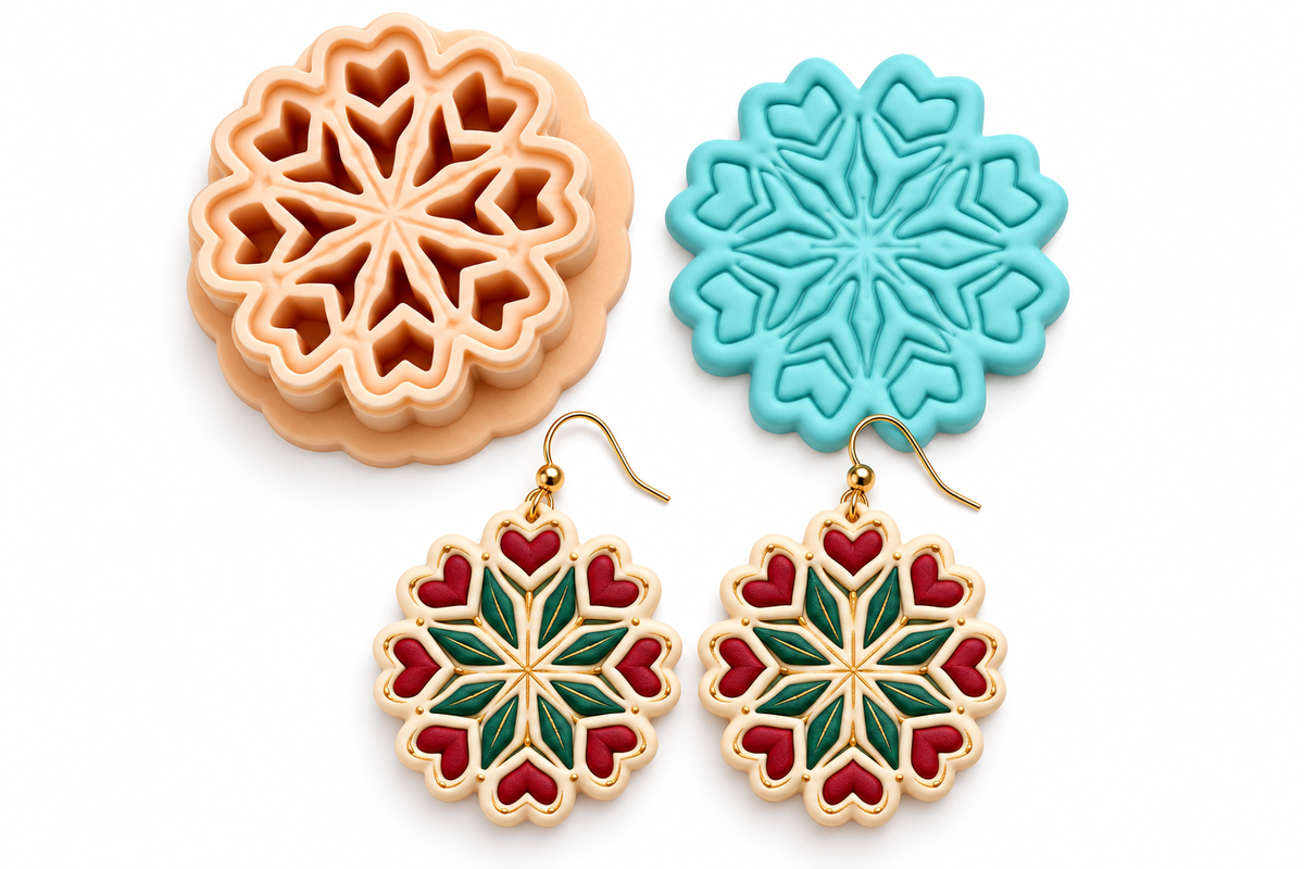 Snowflake 7 Polymer Clay Cutter | Winter Earring Tool