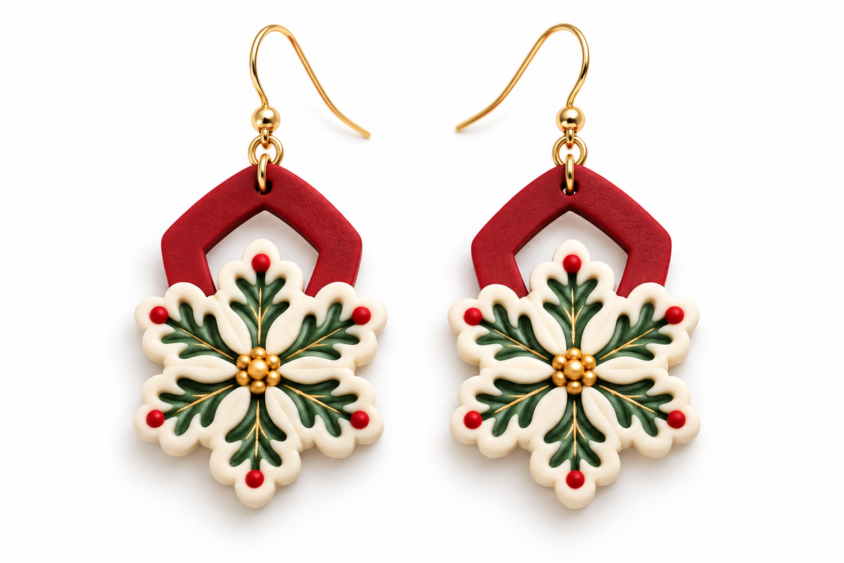 Snowflake Earring 1 Polymer Clay Cutter | Winter Earring Tool