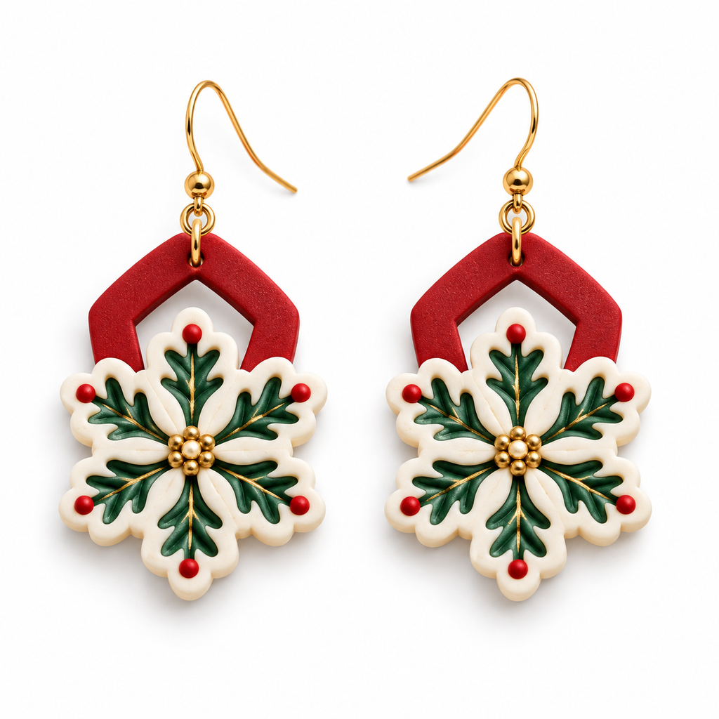 Snowflake Earring 1 Polymer Clay Cutter | Winter Earring Tool