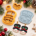 Snowman with Mistletoe Polymer Clay Cutter | Festive Earring Tool