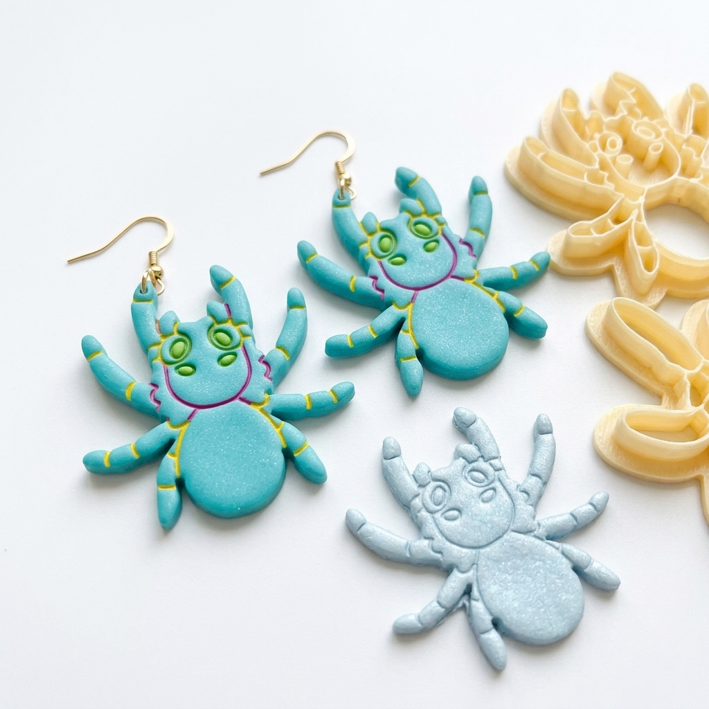 Spider 2 Polymer Clay Cutter | Halloween Earring Tool