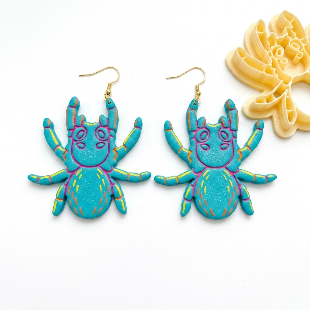 Spider 2 Polymer Clay Cutter | Halloween Earring Tool