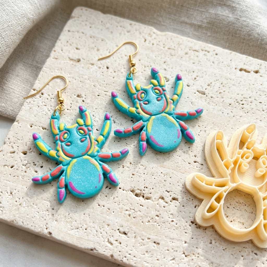 Spider 2 Polymer Clay Cutter | Halloween Earring Tool