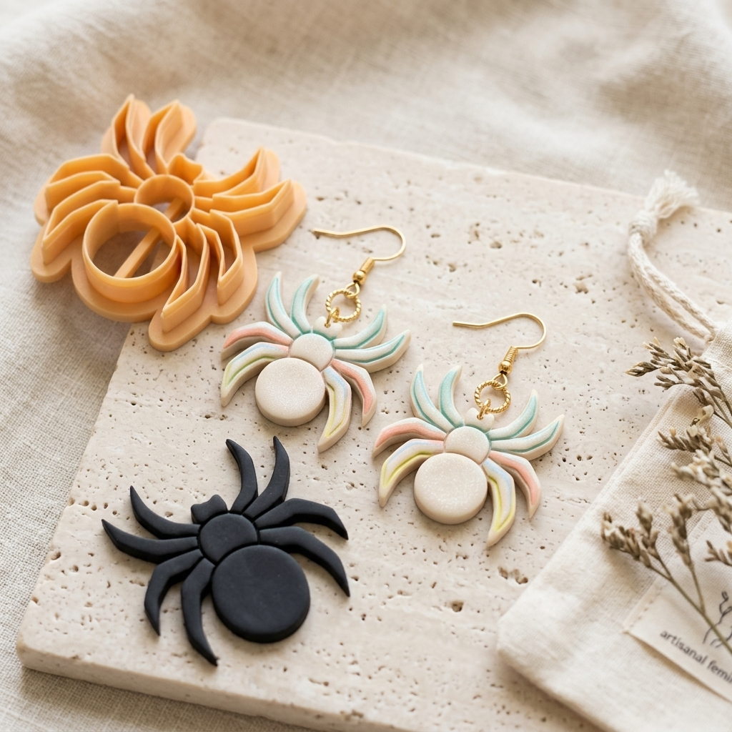Spider Polymer Clay Cutter | Halloween Earring Tool