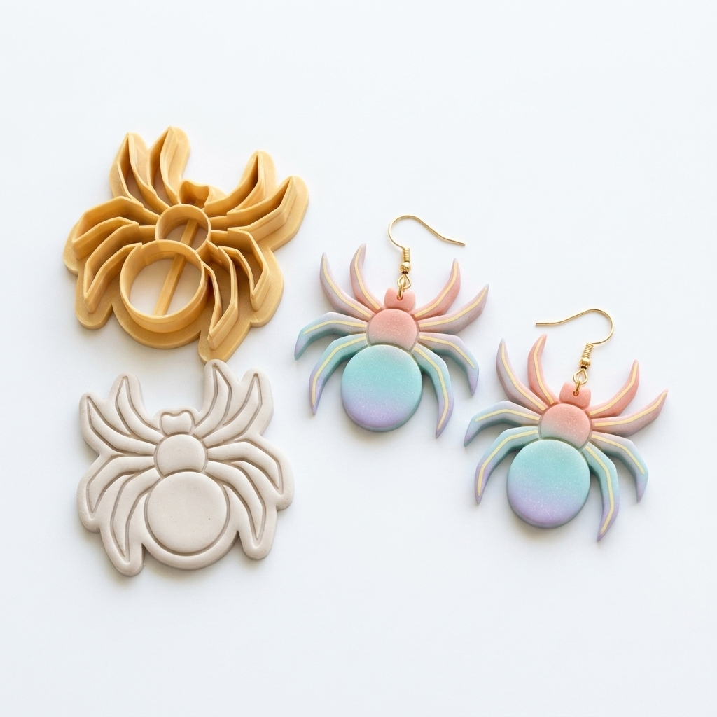 Spider Polymer Clay Cutter | Halloween Earring Tool